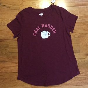 Women’s Old Navy ‘Chai Harder’ Everywear Tee